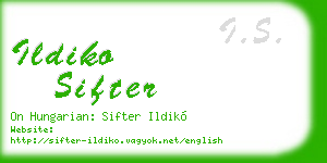 ildiko sifter business card